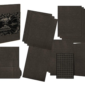 Graphic 45 - BINDER Album - Black with Interactive Pages Scrapbook Mixed Media