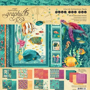 Graphic 45 - Seas The Day - 12X12 Collection Pack 24 Sheets Scrapbook