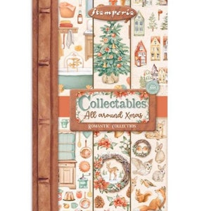 Stamperia Collectables - All Around Xmas - 6x12 Paper Pad Christmas 10 Double Sided Sheets Cardstock Scrapbook SBBV24