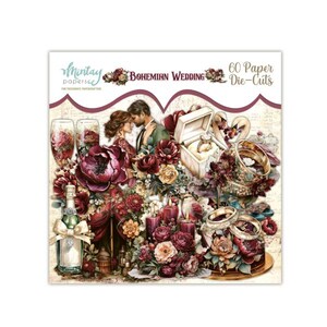 Bohemian Wedding Paper Die cuts - Mintay Papers - 60 pieces Ephemera Scrapbook Journal Mixed Media