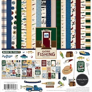 Carta Bella - Gone Fishing - 12x12 Collection Kit Scrapbook Papers & Stickers