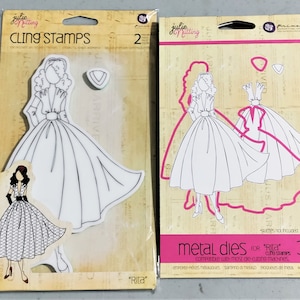 Prima Julie Nutting "Rita" 2 Packs Stamps & Dies Set 5 pieces Scrapbook Cards Planner Mixed Media