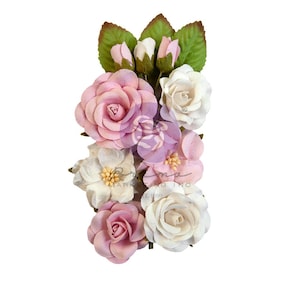 Prima Flowers - Avec Amour - Melodic Songs - 12pc Paper Floral Embellishments 664497