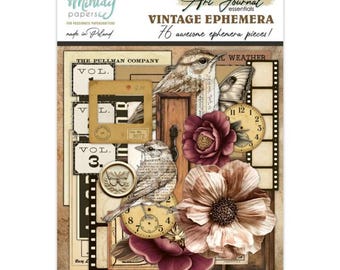 Vintage - Art Journal Ephemera Pack - 76 pcs - Mintay Papers - Junk Journal Mixed Media