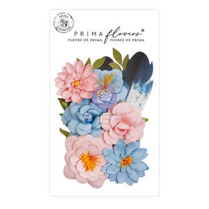 Prima Flowers - Spring Abstract - Painted Notes - 10pc Paper Floral Embellishments 663230