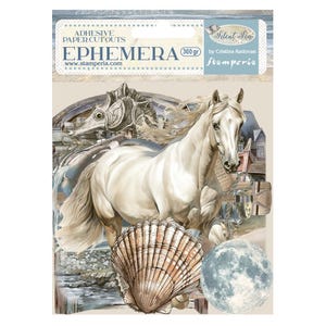Stamperia - Silent Sea - Adhesive Paper Cut Outs Ephemera 28 pieces Mixed Media Scrapbook DFLCT63