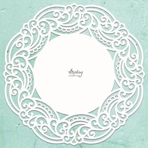 Mintay Chippies - Lacey Wreath - 12x12 Chipboard Sheet Embellishment CHIP2-D16