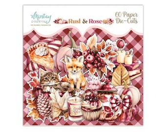 Rust & Rose Paper Die cuts - Mintay Papers - 60 pieces Ephemera Scrapbook Card Making Planner journal