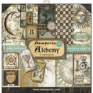 Stamperia - Alchemy - 12x12 Paper Pad 10 Double Sided Sheets Scrapbook Mixed Media SBBL34