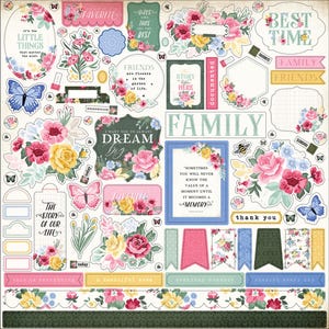 Carta Bella - Bloom 12x12 Collection Kit Spring Flowers Garden Scrapbook Papers + Stickers image 2