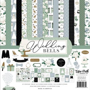Echo Park - Wedding Bells 12x12 Collection Kit Scrapbook Papers + Stickers