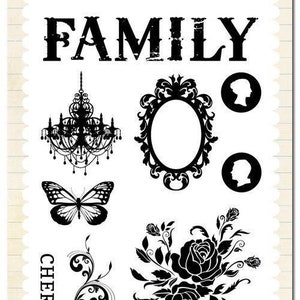 Carta Bella - Celebrate Family 4x6 Designer Stamp 9 pieces Scrapbook Planner Tags Mixed Media Echo Park