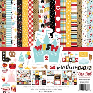 Echo Park - Wish Upon A Star 2 - 12x12 Collection Kit Disney Family Scrapbook Planner Journal