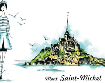 Carabelle Studio Cling Stamp "Mont Saint-Michel" SA60334 By Soizic  5" x 3.5"