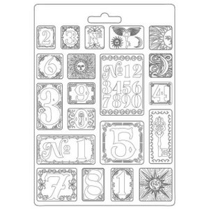 Stamperia - Alchemy Numbers - Soft Mould A4 Scrapbook Mixed Media K3PTA4524