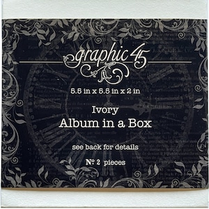 Graphic 45 - Album In A Box IVORY Scrapbook Mixed Media Planner Journal