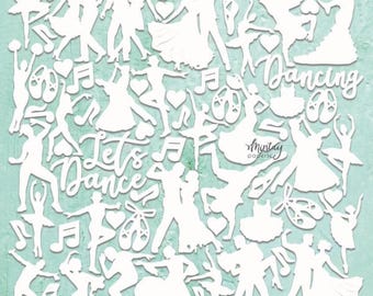 Mintay Chippies - Dance - 12x12 Chipboard Sheet Embellishment CHIP2-D99 Ballet Ballroom