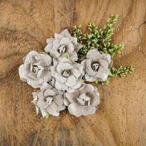 Prima Flowers - Manhattan Paper Flower Mixed Media Scrapbook #577636