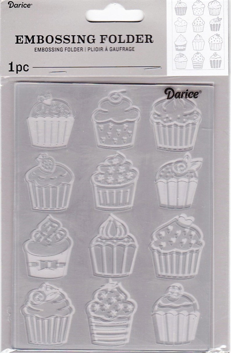 Cupcakes 4.25x5.75 Darice Embossing Folder A2 Party Birthday Etsy