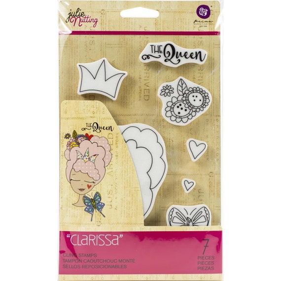 Prima Marketing Julie Nutting Mixed Media Cling Rubber Stamp-Clarissa 