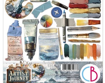 Ciao Bella - An Artist Journey - Fussy Cut 6x6 Pad 24/pkg Scrapbook Mixed Media CBQE092
