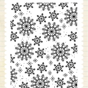 Echo Park - Snowflakes #3 Designer Stamps Background Christmas Winter Snow Scrapbook Planner Tags Mixed Media