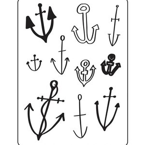 Darice Embossing Folder Anchors Background 4.25x5.75 A2 Scrapbook Pocket Page Nautical 30023112 Sizzix Cuttlebug Compatible