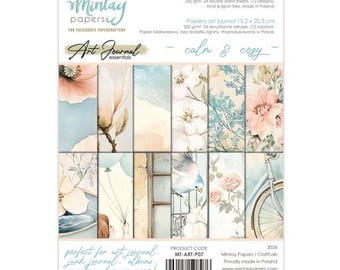 Mintay - Calm & Cozy - 6x8 Art Journal Essentials Paper Pad 24 Sheets Junk Journal Scrapbook Cards Albums