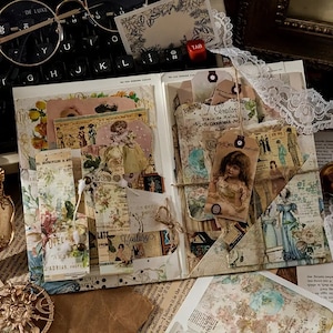 30 pieces Vintage Paper Kit Embellishments Stickers Ephemera Cutouts For Scrapbook Junk Journal Card Making Planner Mixed Media
