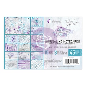Prima - Aquarelle Dreams - 4x6 Journaling Notecards 45 Sheets Tags Cards Mixed Media Journal Planner Album