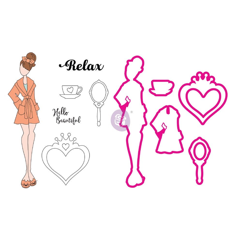 Prima Julie Nutting 「Bree」 スタンプ & ダイ セット 13 個