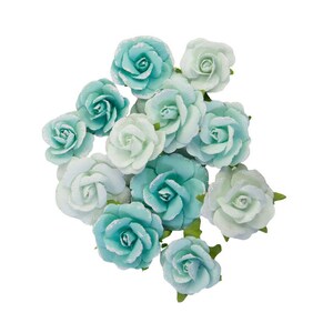Prima Flowers - With Love - All For You - 12pc Paper Floral Embellishment Scrapbook Journal Mixed Media 651022