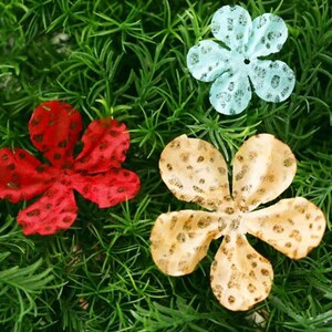 Prima Flowers 12/pk Bali Batiks 526306 Lace Paper Flowers Scrapbook Planner Mixed Media