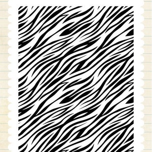 Echo Park - Zebra Print Designer Stamps Background Jungle Safari Scrapbook Planner Tags Mixed Media