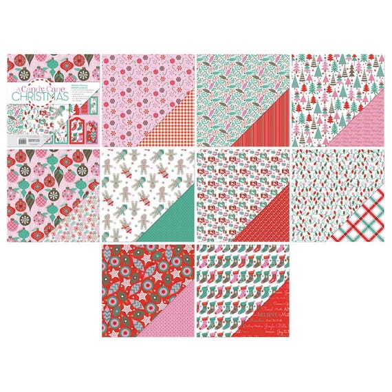 A Candy Cane Christmas 12x12 Paper Pad -tonic Studios - 18 Double