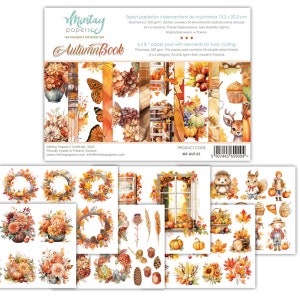 Mintay 6" x 8" Autumn Book - Paper Pad with Elements for Precise Cutting Scrapbook Journal