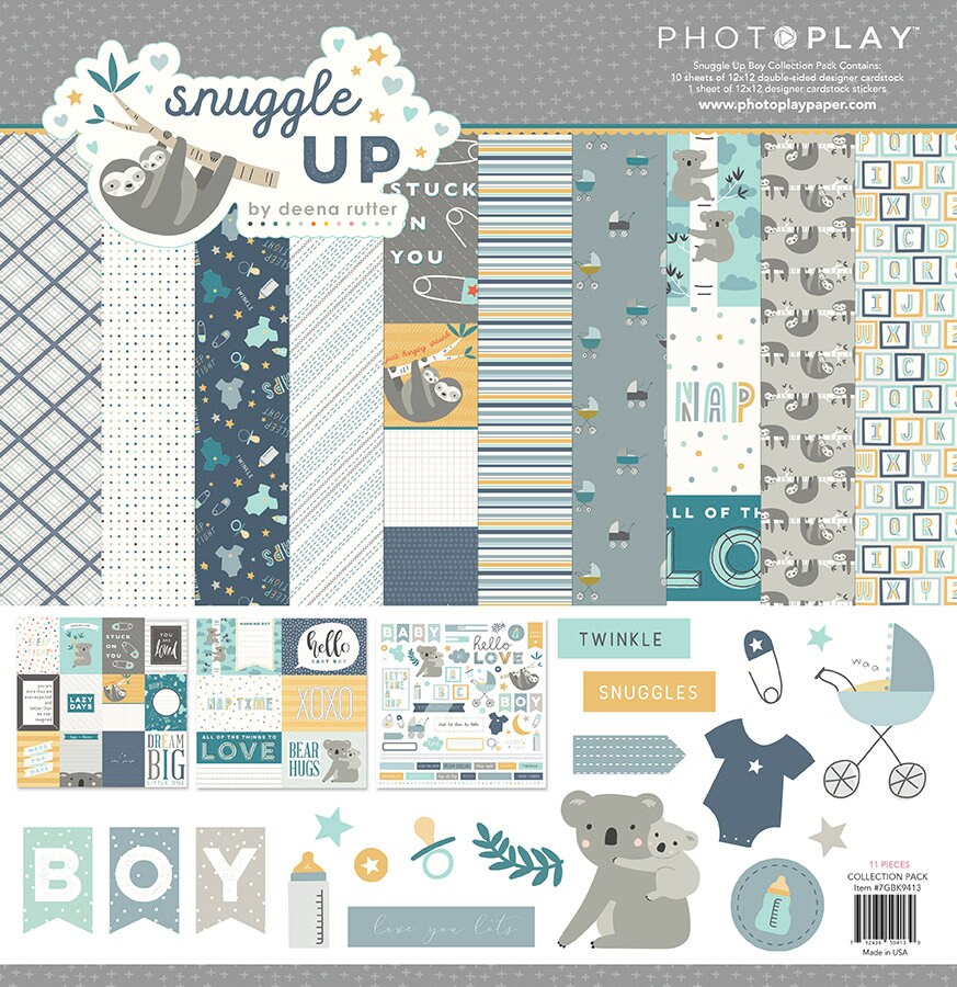 Echo Park That's My Boy 12x12 Collection Kit Son Teen Gamer Sport Scrapbook  Planner Photo Collage Tags 