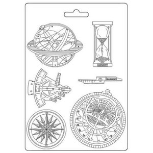Stamperia - Compass - Soft Mould A4 Cosmos Infinity Scrapbook Mixed Media K3PTA4547