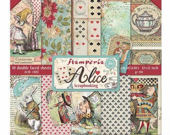 Stamperia - Alice - 12x12 Paper Pad 10 Double Sided Sheets Ballet Dancing Scrapbook SBBL52