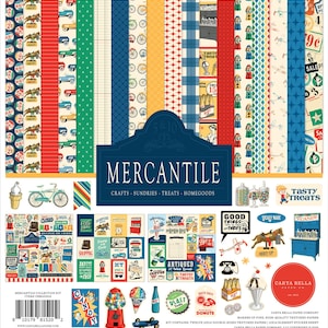 Carta Bella - Mercantile 12x12 Collection Kit Papers + Stickers Scrapbook