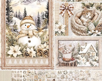 Ciao Bella - Winter Season - A4 Creative Pad 9/pkg Ephemera Cards Tags Labels CBCL068