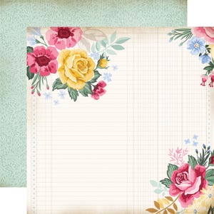 Carta Bella - Bloom 12x12 Collection Kit Spring Flowers Garden Scrapbook Papers + Stickers image 4