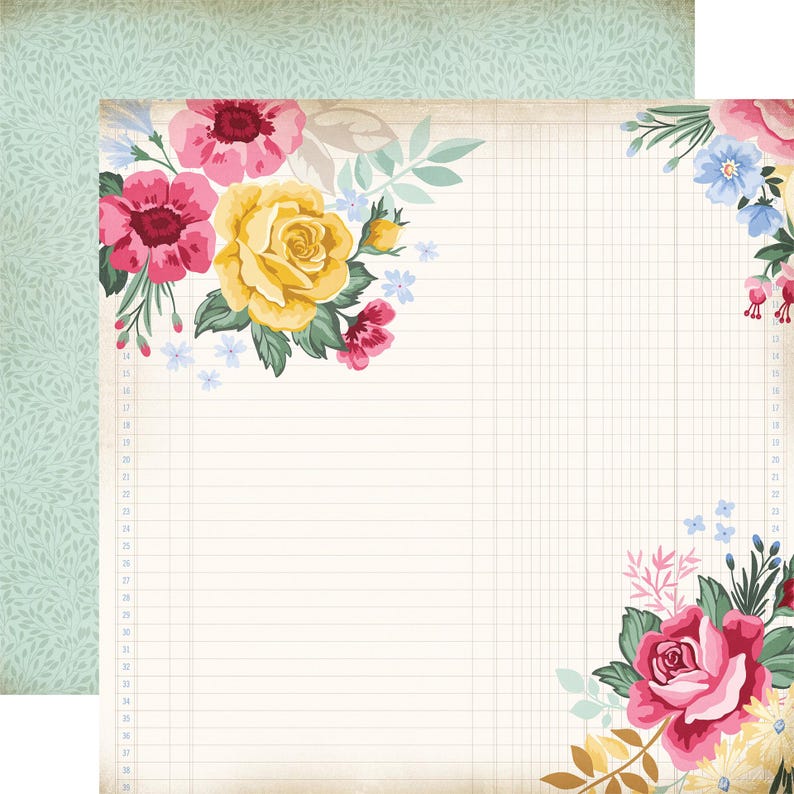 Carta Bella - Bloom 12x12 Collection Kit Spring Flowers Garden Scrapbook Papers + Stickers image 4