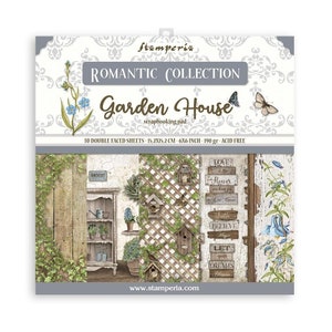 Stamperia - Romantic Garden House - 6x6 Paper Pad 10 Double Sided Sheets Cardstock Scrapbook Mixed Media SBBXS15