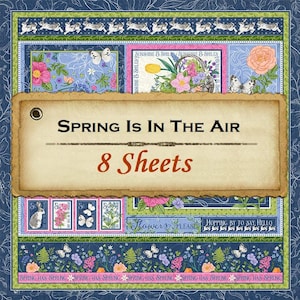 8 Sheets - Spring Is In The Air - Graphic 45 - 12x12 Paper Collection 8 Designs Mixed Media Scrapbook Art Journal