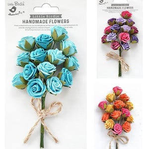 Charlie Bouquet Handmade Flowers - 14 pieces - Little Birdie Paper Flowers Options