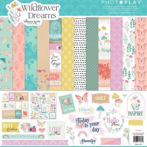 PhotoPlay Papers - Wildflower Dreams - 12x12 Collection Pack Scrapbook Kit Papers + Stickers