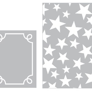 Project Life "Desktop" 2-pk Embossing Folders Stars Frame Becky Higgins Planner Scrapbook Pocket Pages