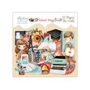 School Days Paper Die cuts - Mintay Papers - 60 pieces Ephemera Scrapbook Card Making Planner journal