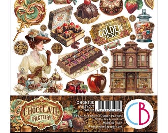 Ciao Bella - Chocolate Wanderlust - Blocco di ritagli 6x6 cm, confezione da 24 pezzi, per scrapbooking e tecniche miste CBQE100
